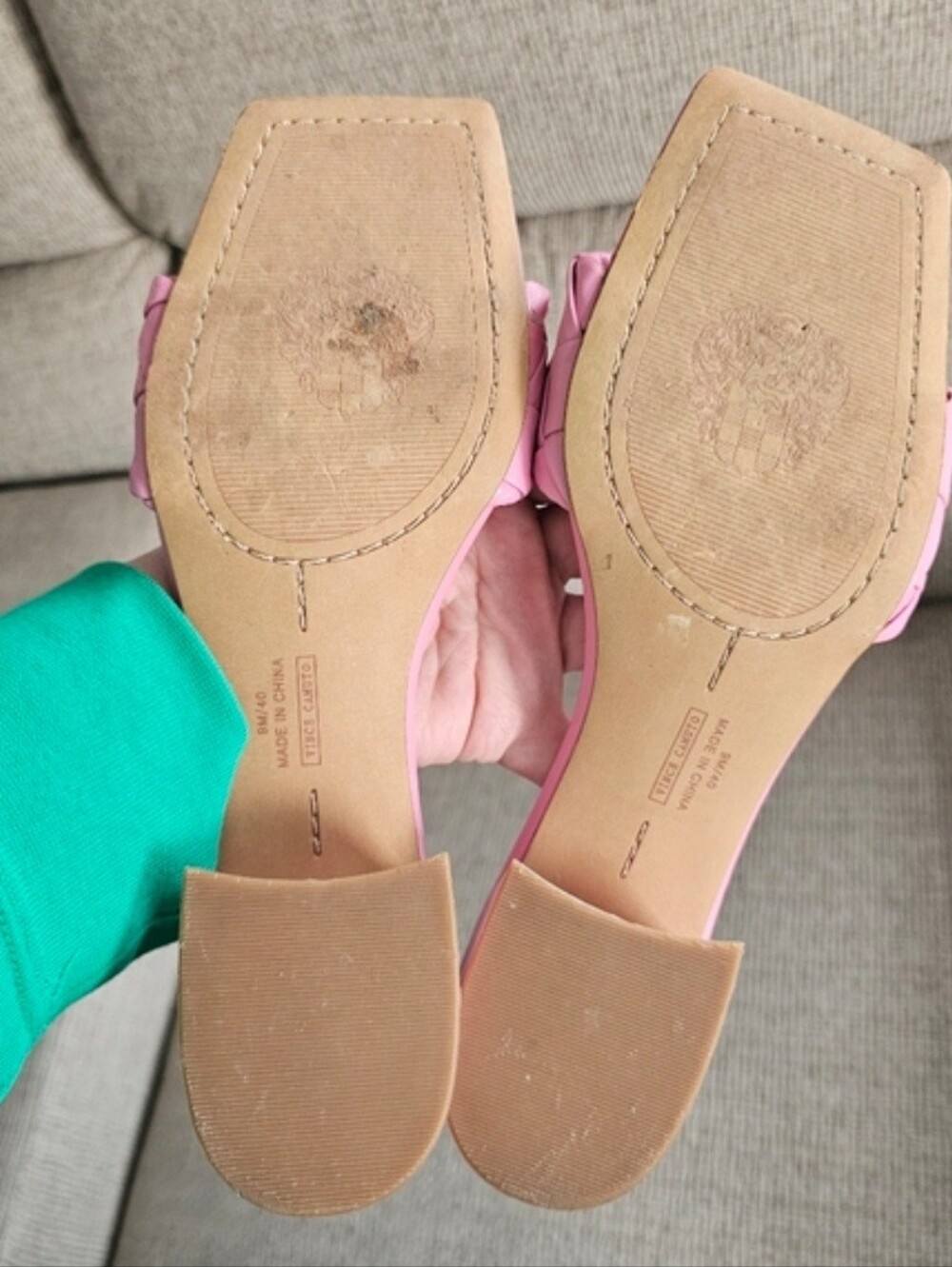 Vince Camuto Semtera Block Heel Slide Sandal Size 9 - Picture 6 of 7